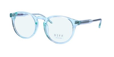 NEW DIFF SAWYER BLUE LIGHT LENS EYEGLASS FRAME FULL-RIM 47-22-145 GREEN UNISEX