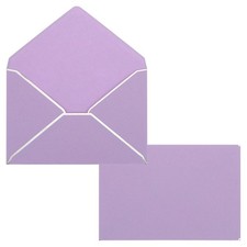 200Pcs A7 Envelopes, Self Adhesive V Flap with Silver Borders(Lavender, 5 x 7?)