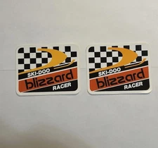 2 Ski-Doo Blizzard Racer Sticker Decals Vintage Snowmobile Ski Sled Winter 1970s