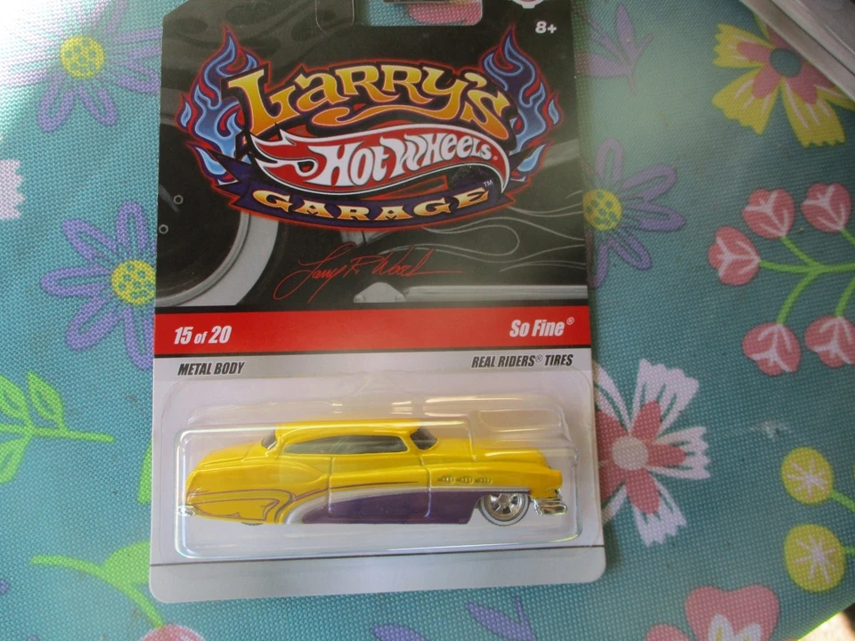 Hot Wheels Larry's Garage So Fine Yellow Chase 15/20 Real Riders Foto 3 de 4