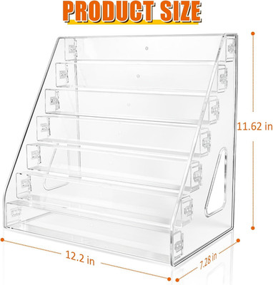7 Tier Clear Acrylic Display Shelf for Mini Collectible Figures