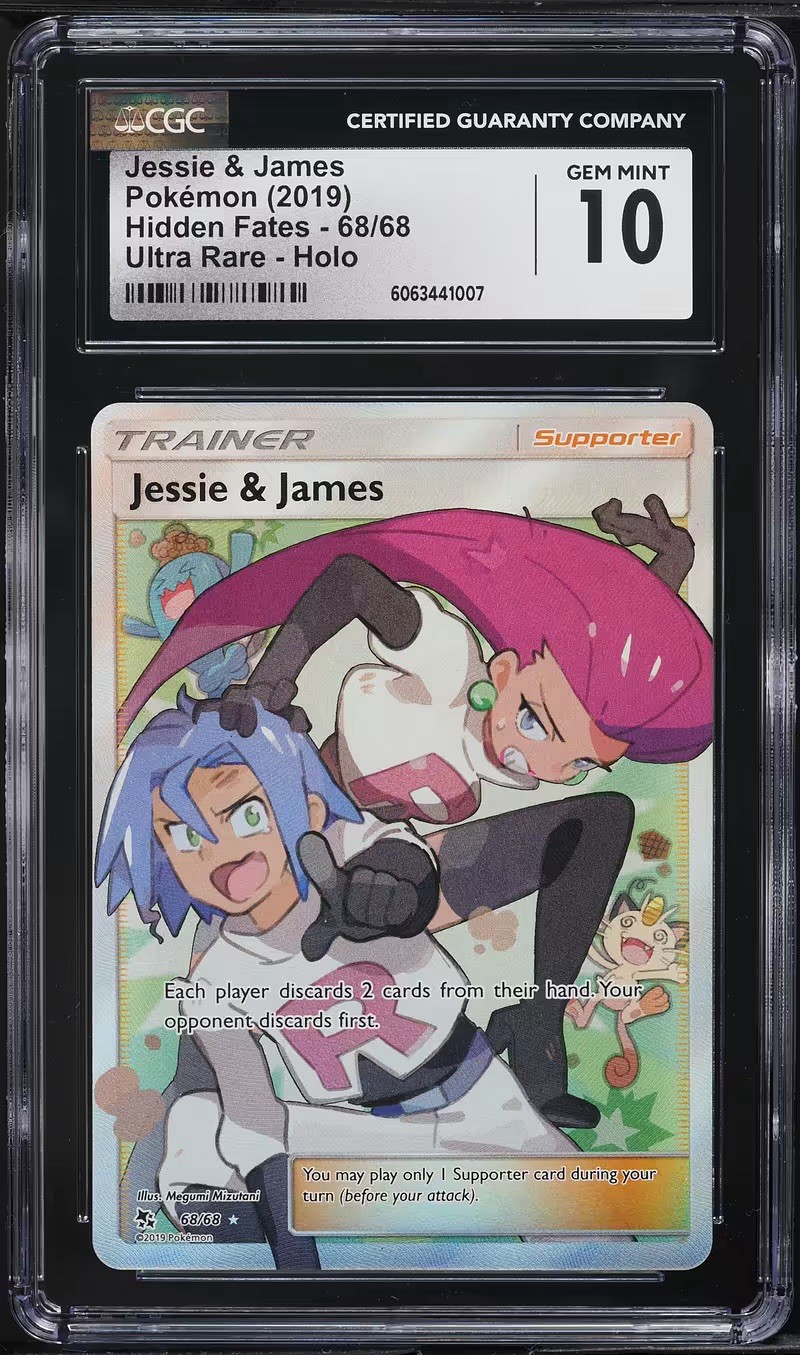 Jessie and James Full Art 2019 Hidden Fates *Team Rocket* 68/68 CGC 10