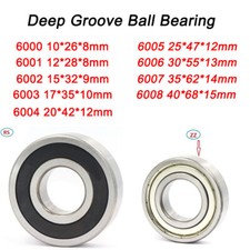 6000 6001 6002 6003 6004 6005 6006 6007 6008ZZ/2RS Deep Groove Ball Bearing
