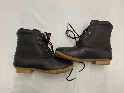 Duck Boots SZ 9 THINSULATE  Brown Padded Ankle STEEL SHANK new Dead Stock Preppy