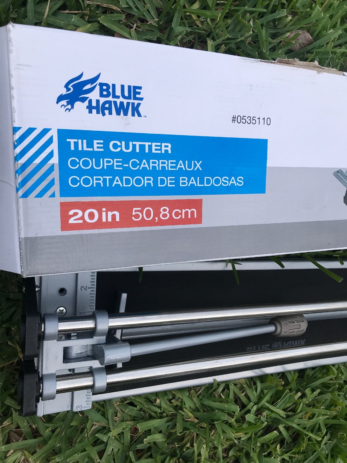 Blue Hawk Tile Cutter 20 Inch Model 0535110 Lightly For Sale Blue Hawk Tile Cutter 20 Inch Model 0535110 Lightly For Sale
