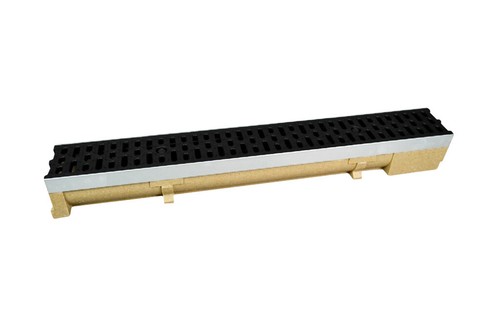 Entwässerungsrinne Polymerbeton Kunststoffrost Kl.A-15 bis 1,5 Tonnen 11,7 cm - Bild 7 von 9