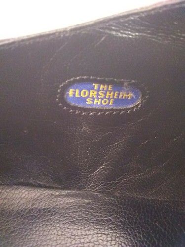Men's Vintage Florsheim Wine Leather Apron Toe Blucher 33617 Sz-9E f379 - Picture 10 of 12