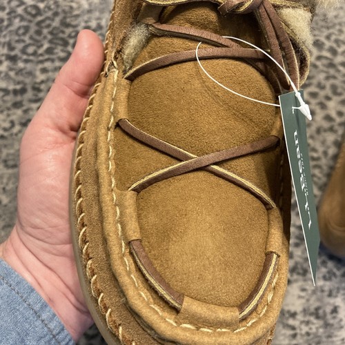 LL Bean Men's Wicked Good Lodge Chukkas Size 11 Sherpa Shearling Moc Brown NWT - Picture 16 of 23