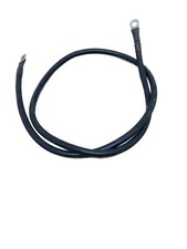 2 AWG Copper 4' Black Battery Cable 3/8" Lugs Wire Car Marine Inverter RV