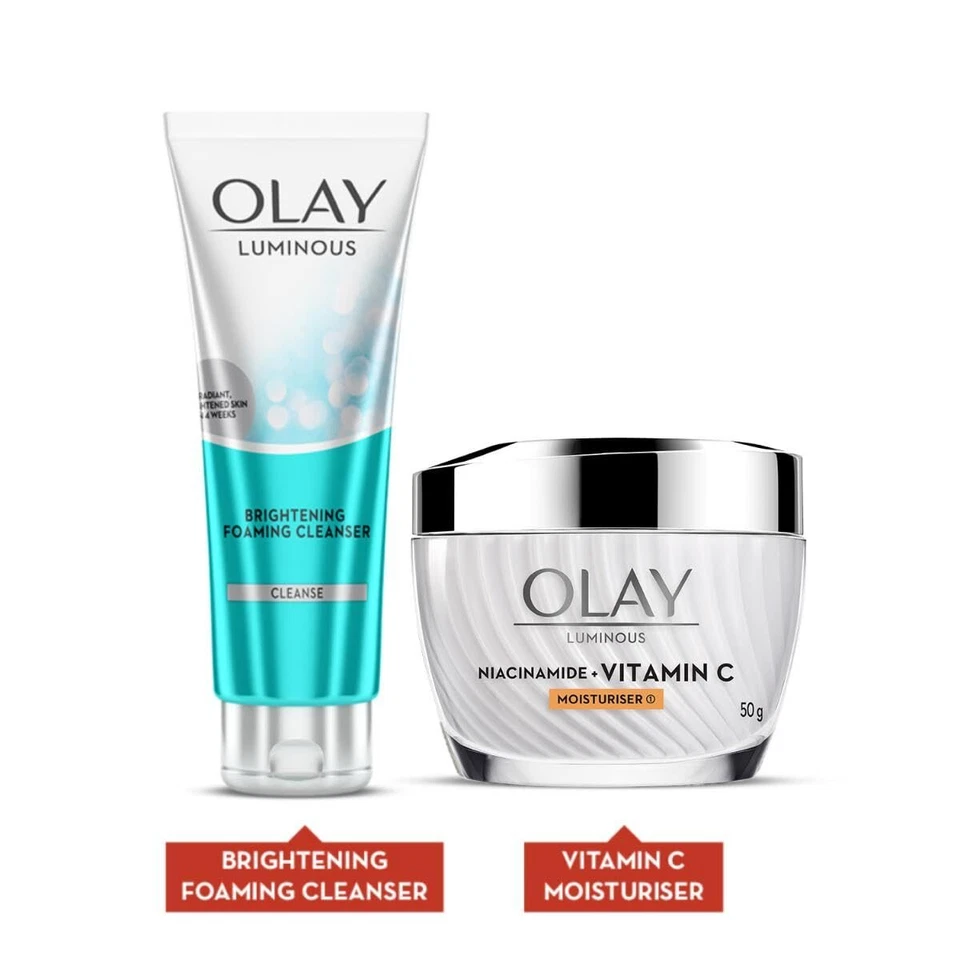 Kit Vitamina C Olay para 2X Brillo | Crema Vitamina C 50g con Limpiador Gratis 100g Foto 2 de 4