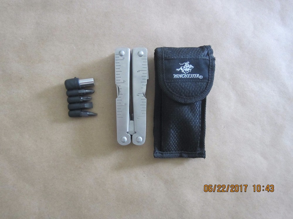 Winchester Multi-Tool with Pliers Screwdrivers Knives File Opener and Sheath