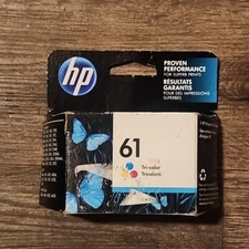 New Genuine HP 61 Color Ink Cartridge  In Retail Box Ex 2022