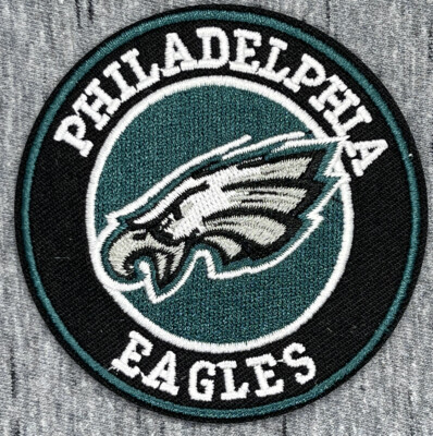 PHILADELPHIA EAGLES EMBROIDERED IRON ON PATCH 3" DIAMETER FREE SHIPPING ...