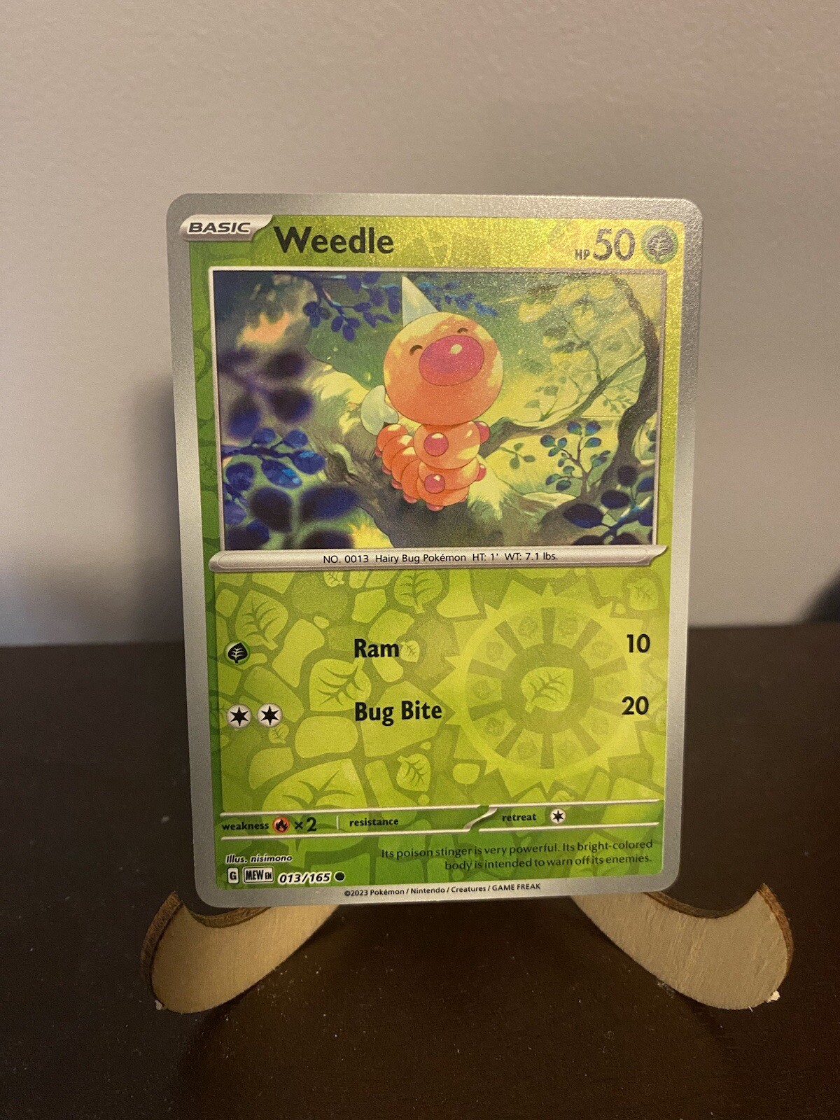 Pokémon TCG SV 151 Weedle Reverse Holo 013/165 NM