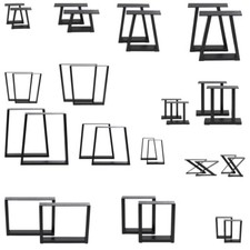 Set of 2 Industrial Steel Dinning Table/Desk/Bench Legs Metal Box X Ladder Shape