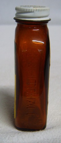 Vtg 1973 Anacin Fast Pain Relief Whitehall Brown Glass Bottle Adv Prop Embossed - Picture 4 of 12