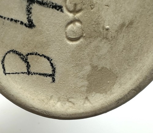 California Original CC Pottery Stucco/Splatter Mid Century Modern Compote - Picture 4 of 6