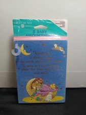 Forget Me Not American Greeting 8 Baby Girl Announcements cards with envelopes