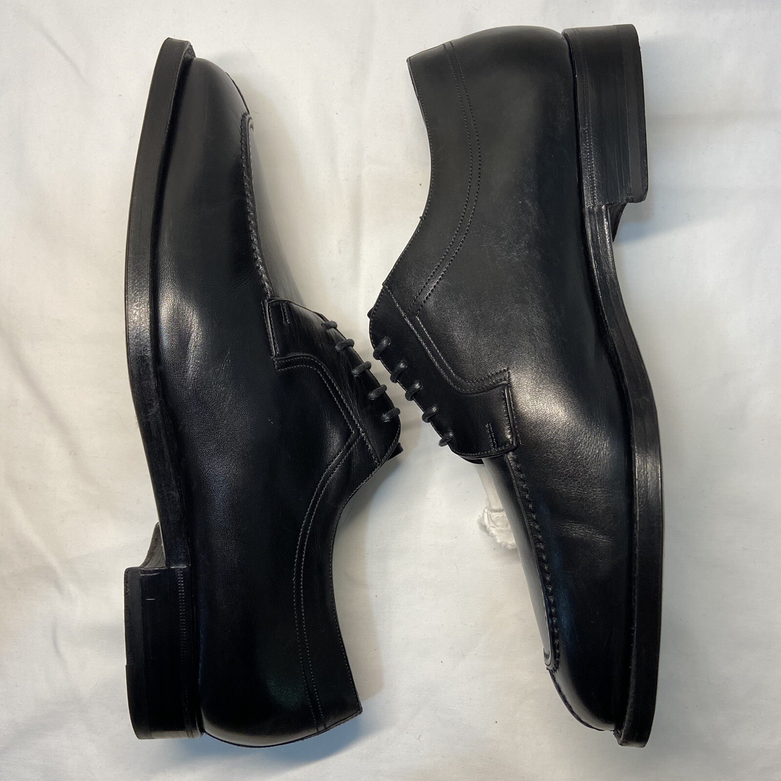 HICKEY FREEMAN Split Toe Derby Black Leather 7255… - image 7