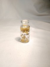 Pure Gold Flake 24 Karat Bottle Vial 1 1/2" x 5/8" Made USA Real Leaf Specimen