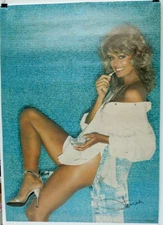 ORIGINAL 1979 FARRAH FAWCETT "Iconic Blue" PRO ARTS POSTER #14-684 - NM / MINT