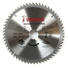 Spartacus Wood Cutting Saw Blade 190 mm x 60 Teeth x 30mm Dewalt DCS575T2