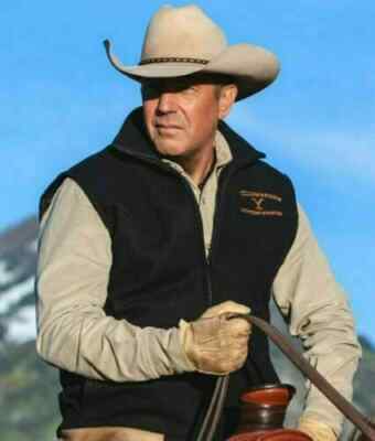 Yellowstone Kevin Costner John Dutton Ranch Vest Black Brown