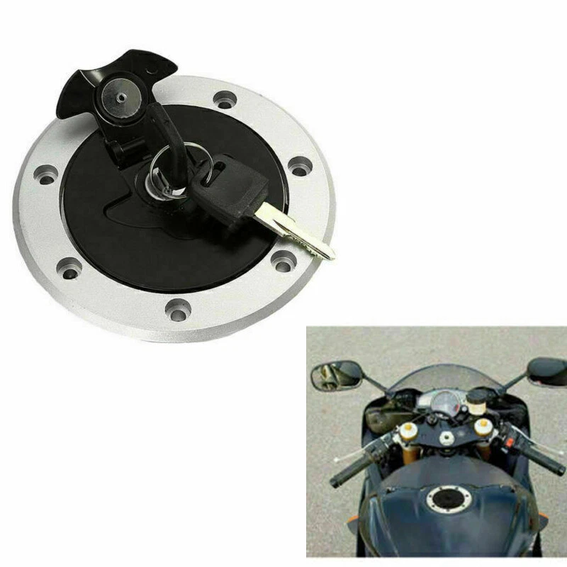 Fuel Gas Tank Cap Lock Keys W/ 2 Keys For Kawasaki 1986-2006 CONCOURS (ZG1000-A) Foto 3 de 4