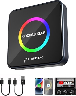 Wireless AI TV Box Adapter w/ Netflix YouTube   CarPlay & Android Auto - NIB