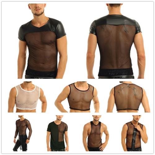 mens short sleeve shirt with vest