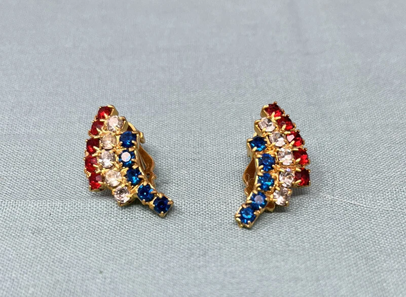 Red chunky earrings deals