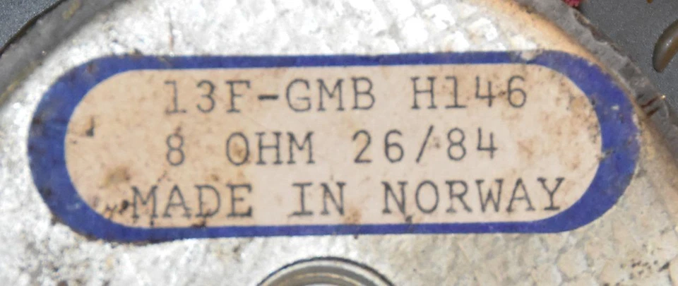 Par de Altavoces SEAS 13F-GMB 2 Altavoces Rango Medio 5" Thiel para Reparación 8 OHM Noruega Foto 3 de 4