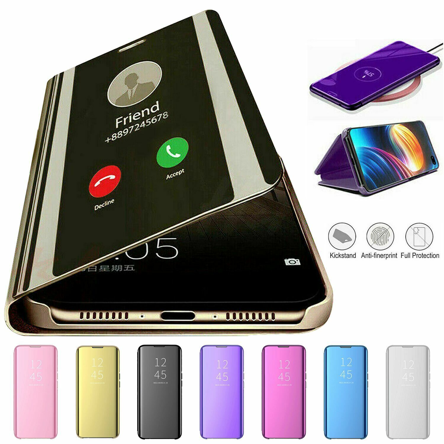 Flip S-View Mirror Clear Case For Samsung Galaxy S22 S23 Ultra S21 S20S10 Note20 eBay