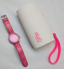 Cinturino Liu-Jo LUSSO in acciaio inox pelle goffrata rosa con custodia
