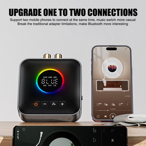 Bluetooth 5.4 Transmitter Receiver Audio Adapter Long Range for TV Home Stereo - Picture 13 of 18
