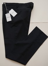 VALENTINO WOMEN WOOL MOHAIR BLUE INK DRESS PANTS SIZE 54 NEW