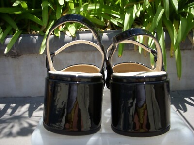 【関税込み】prada 'Torchon' slingback Prada Metallic Effect Patent Leather Slingback Pumps Heel 8