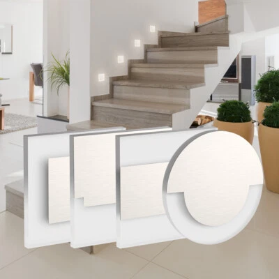 LED Wandeinbaustrahler Treppenlicht Beleuchtung Stufenlicht Leuchten 230V Set - Bild 1 von 4
