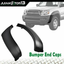 Fit For 2005-2011 Toyota Tacoma 2PCS Front Primed Black Bumper End Caps Cover