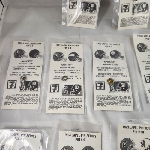 Denver Broncos 1993 Dawn Of A New Era Lapel Pin Series Set Pins # 1 - # 12 - Picture 8 of 11