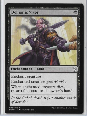 MTG Demonic Vigor Dominaria (DOM) Common Magic Card #085/269 Unplayed | eBay MTG Demonic Vigor Dominaria (DOM) Common Magic Card #085/269 Unplayed | eBay