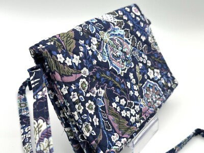 Vera Bradley Mini Flap Crossbody In Versailles Navy