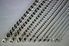 .925 Sterling Silver Cuban Curb Link Chain Necklace 1mm 15mm Men Women 16" 40"