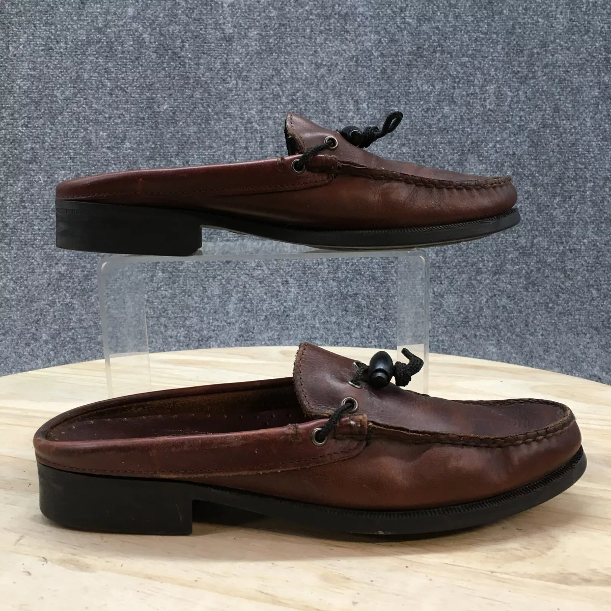 Sebago Shoes Womens 8.5 S Mule Loafers Brown Leather Slip On