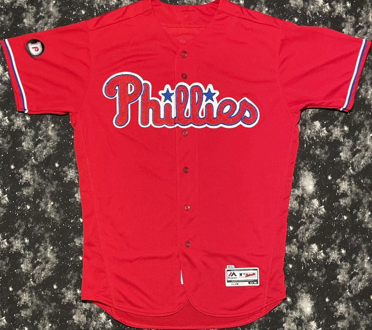 ウェア Majestic MLB Philadelphia Phillies Vintage Philadelphia Phillies Jacket AUTHENTIC Majestic MLB
