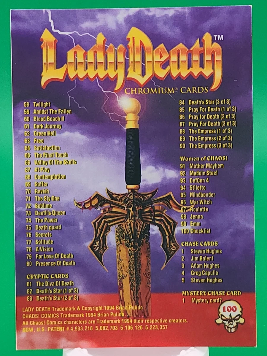 Lady Death Card Set Indiana Non-Sport Trading Card Singles for