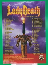 1994 LADY DEATH SERIES 1 ALL CHROMIUM CARDS (PICK A CARD & COMPLETE YOUR SET)