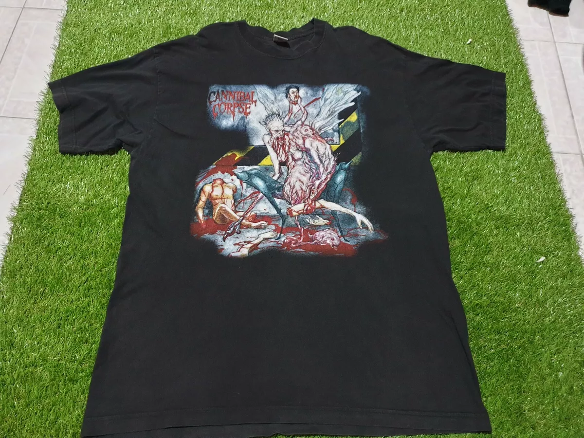 Rare vintage CANNIBAL CORPSE BLOODTHIRST T-shirt Death Metal Concert Tour XL
