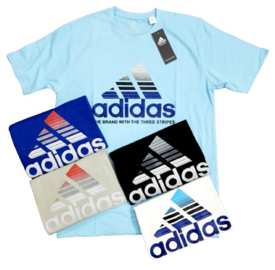 Herren Adidas Baumwolle Kurzarm T-Shirt 5 Farben, Größe S bis XXL, Neu mit Etikett