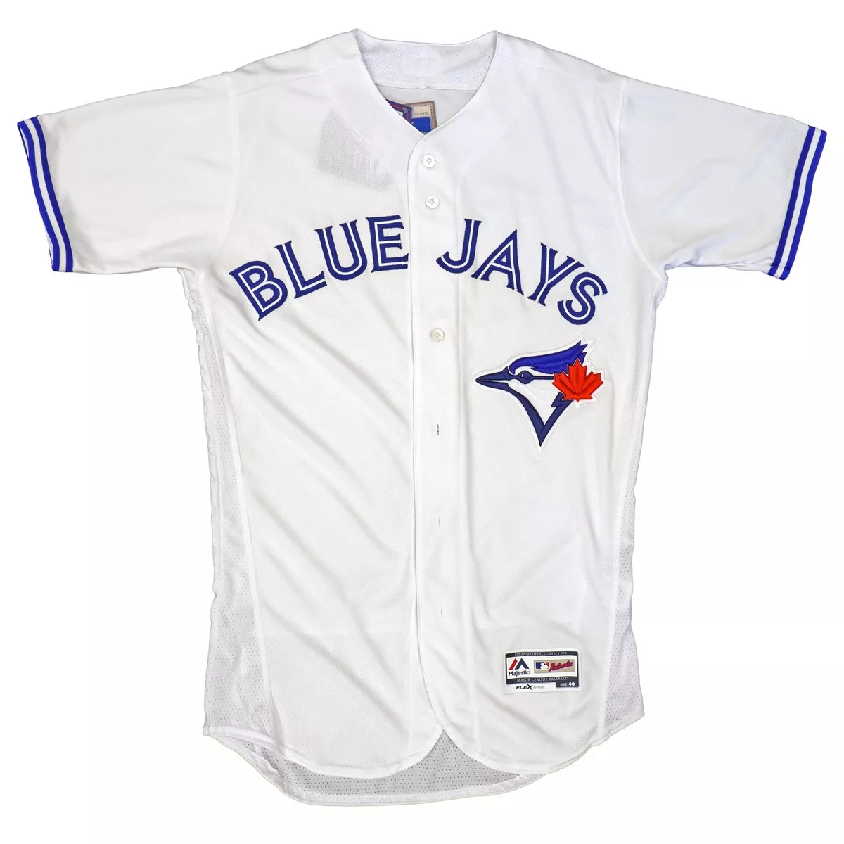 Toronto Blue Jays White Home Authentic Flex Base Jersey by Majestic